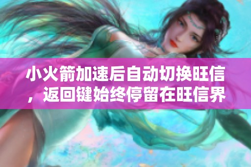 小火箭加速后自动切换旺信，返回键始终停留在旺信界面