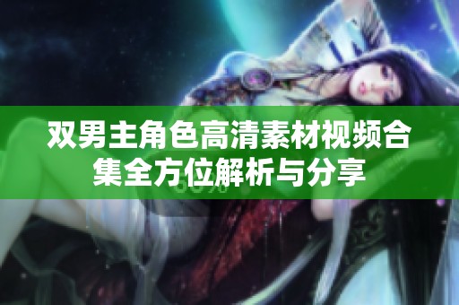 双男主角色高清素材视频合集全方位解析与分享