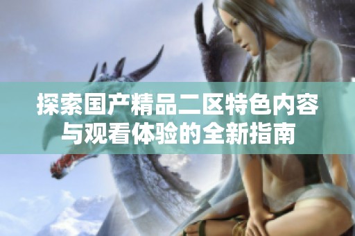 探索国产精品二区特色内容与观看体验的全新指南