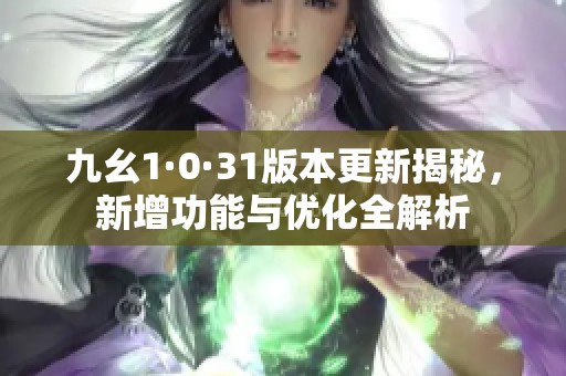 九幺1·0·31版本更新揭秘，新增功能与优化全解析
