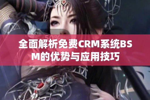 全面解析免费CRM系统BSM的优势与应用技巧
