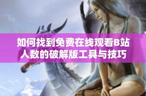 如何找到免费在线观看B站人数的破解版工具与技巧