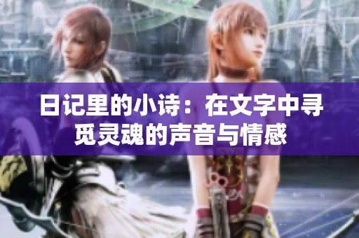 日记里的小诗：在文字中寻觅灵魂的声音与情感
