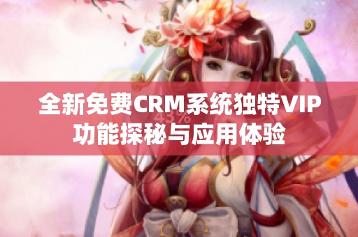 全新免费CRM系统独特VIP功能探秘与应用体验