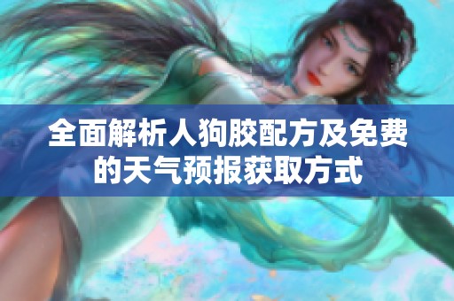 全面解析人狗胶配方及免费的天气预报获取方式
