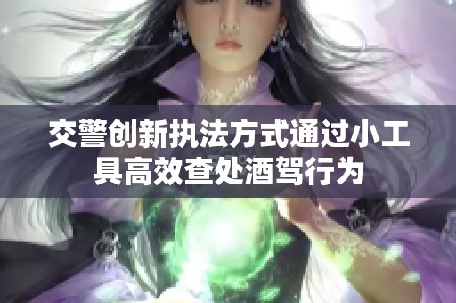 交警创新执法方式通过小工具高效查处酒驾行为