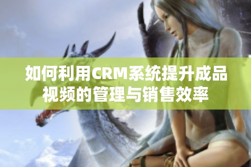 如何利用CRM系统提升成品视频的管理与销售效率