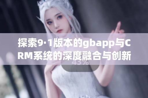 探索9·1版本的gbapp与CRM系统的深度融合与创新应用