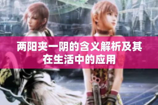 两阳夹一阴的含义解析及其在生活中的应用