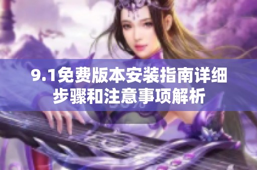 9.1免费版本安装指南详细步骤和注意事项解析