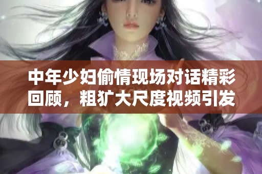 中年少妇偷情现场对话精彩回顾，粗犷大尺度视频引发热议