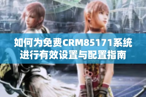 如何为免费CRM85171系统进行有效设置与配置指南