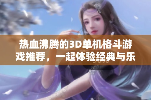 热血沸腾的3D单机格斗游戏推荐，一起体验经典与乐趣吧