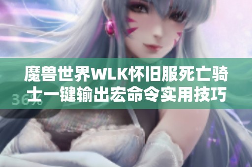 魔兽世界WLK怀旧服死亡骑士一键输出宏命令实用技巧分享
