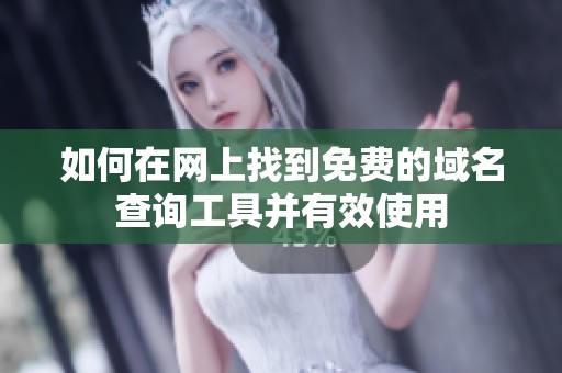 如何在网上找到免费的域名查询工具并有效使用