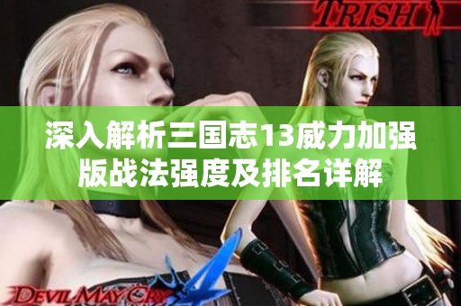 深入解析三国志13威力加强版战法强度及排名详解