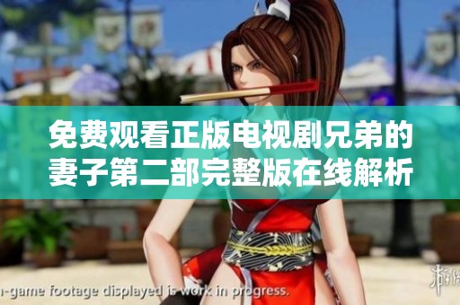 免费观看正版电视剧兄弟的妻子第二部完整版在线解析与观影指南