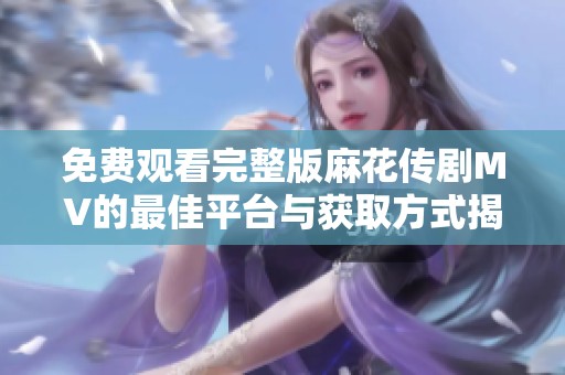 免费观看完整版麻花传剧MV的最佳平台与获取方式揭秘