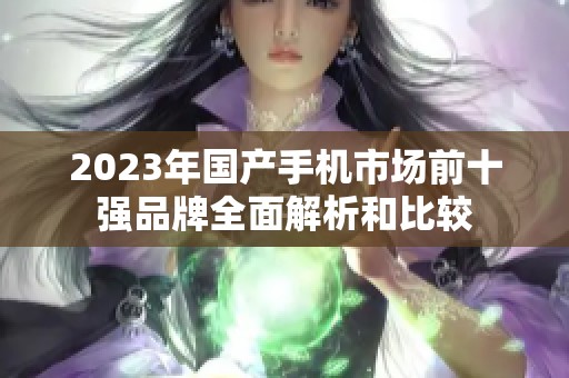 2023年国产手机市场前十强品牌全面解析和比较