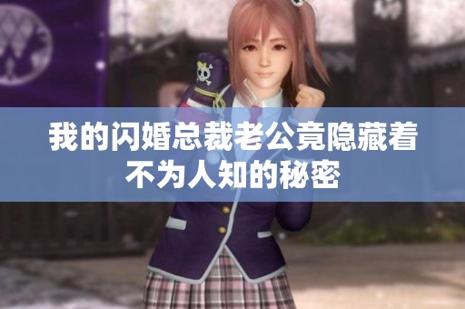 我的闪婚总裁老公竟隐藏着不为人知的秘密