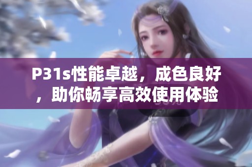 P31s性能卓越，成色良好，助你畅享高效使用体验