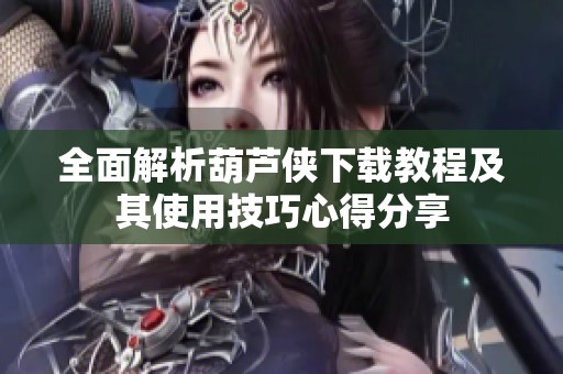 全面解析葫芦侠下载教程及其使用技巧心得分享