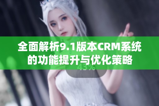全面解析9.1版本CRM系统的功能提升与优化策略
