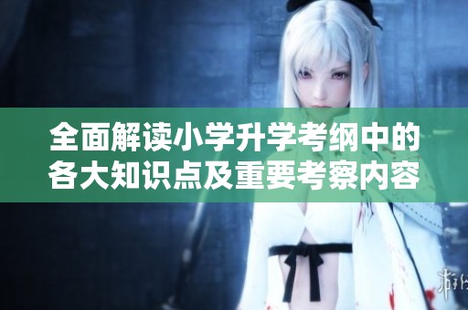 全面解读小学升学考纲中的各大知识点及重要考察内容