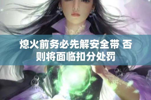 熄火前务必先解安全带 否则将面临扣分处罚