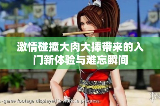 激情碰撞大肉大捧带来的入门新体验与难忘瞬间