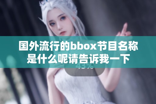国外流行的bbox节目名称是什么呢请告诉我一下