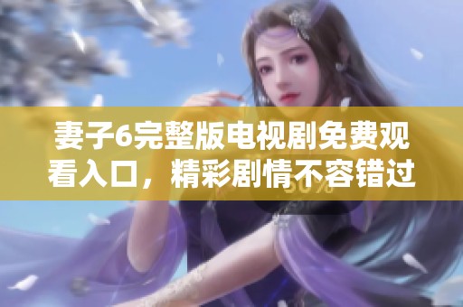 妻子6完整版电视剧免费观看入口，精彩剧情不容错过！