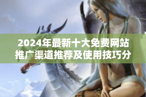 2024年最新十大免费网站推广渠道推荐及使用技巧分享