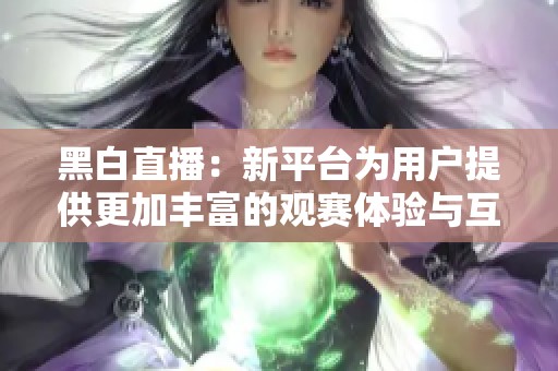 黑白直播：新平台为用户提供更加丰富的观赛体验与互动功能