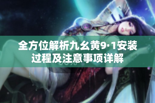 全方位解析九幺黄9·1安装过程及注意事项详解